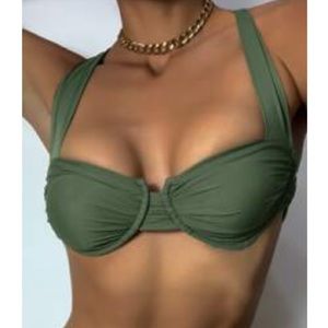 Olive Green Bikini Top